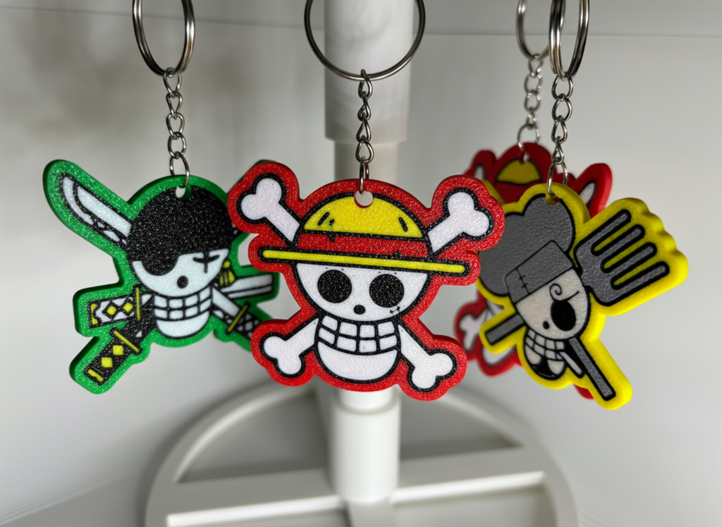 Straw Hat Trio Keychain