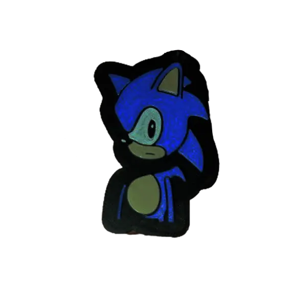 Dark Sonic Meme Keychain