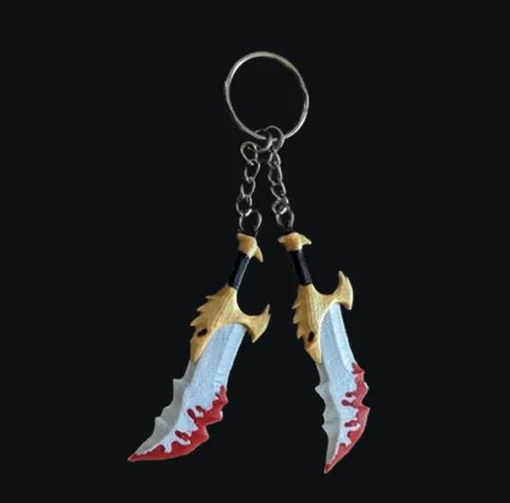 Kratos Blades of chaos Keychain