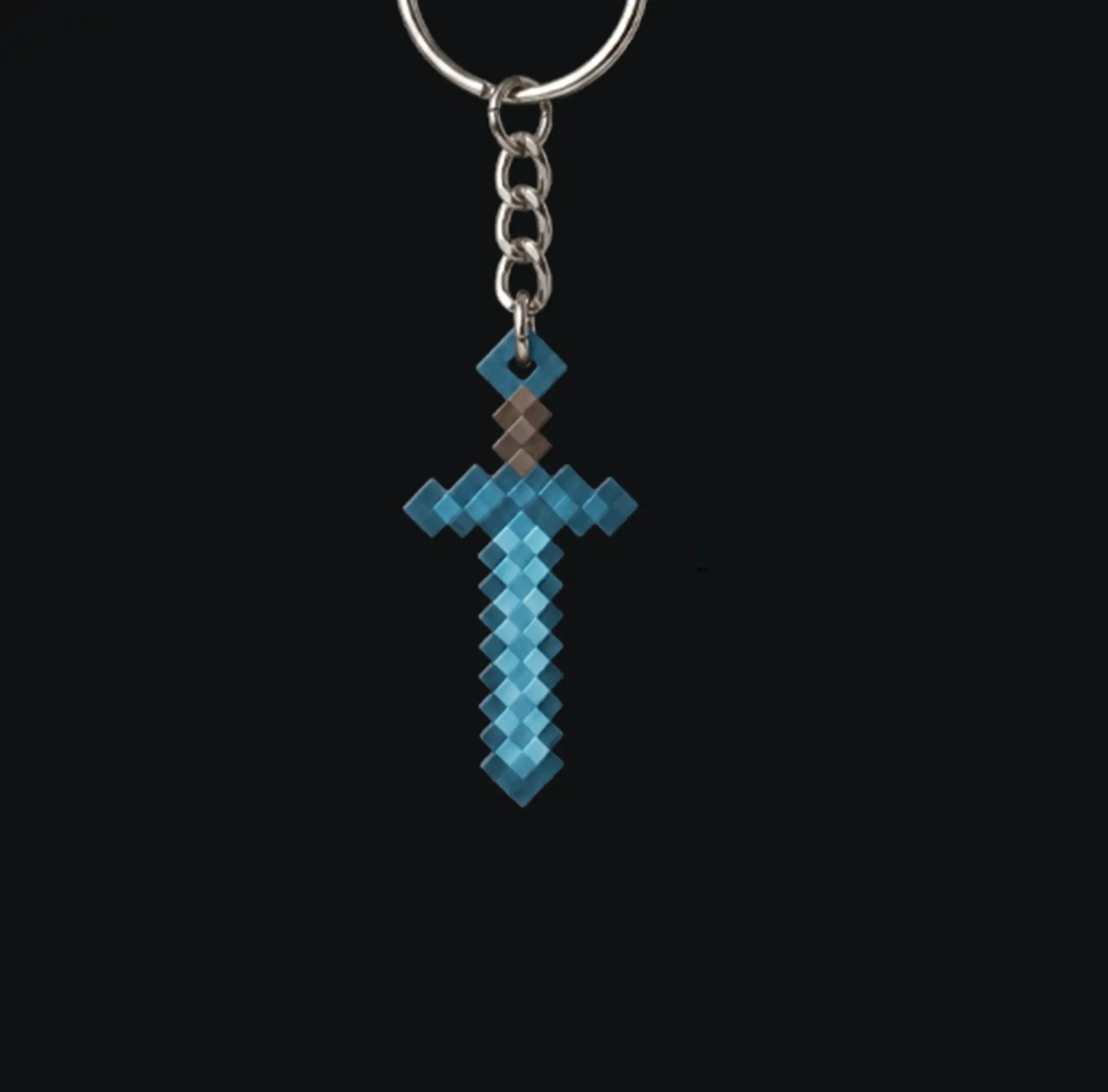 Minecraft Keychain (Diamond Sword)